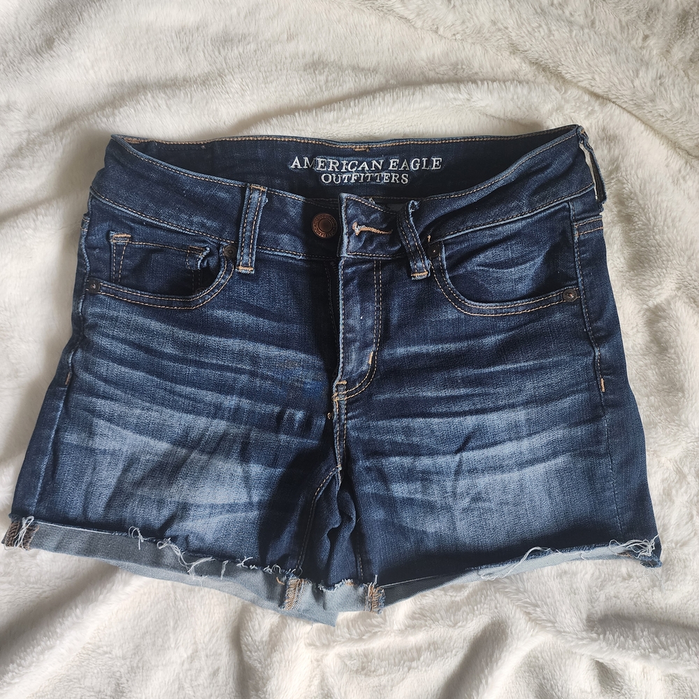 American Eagle Outfitters Dark Blue Jean Shorts